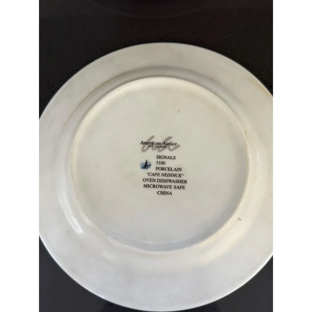 American Atelier Home Signals‎ Set of 6 Lighthouse Porcelain Salad Plates